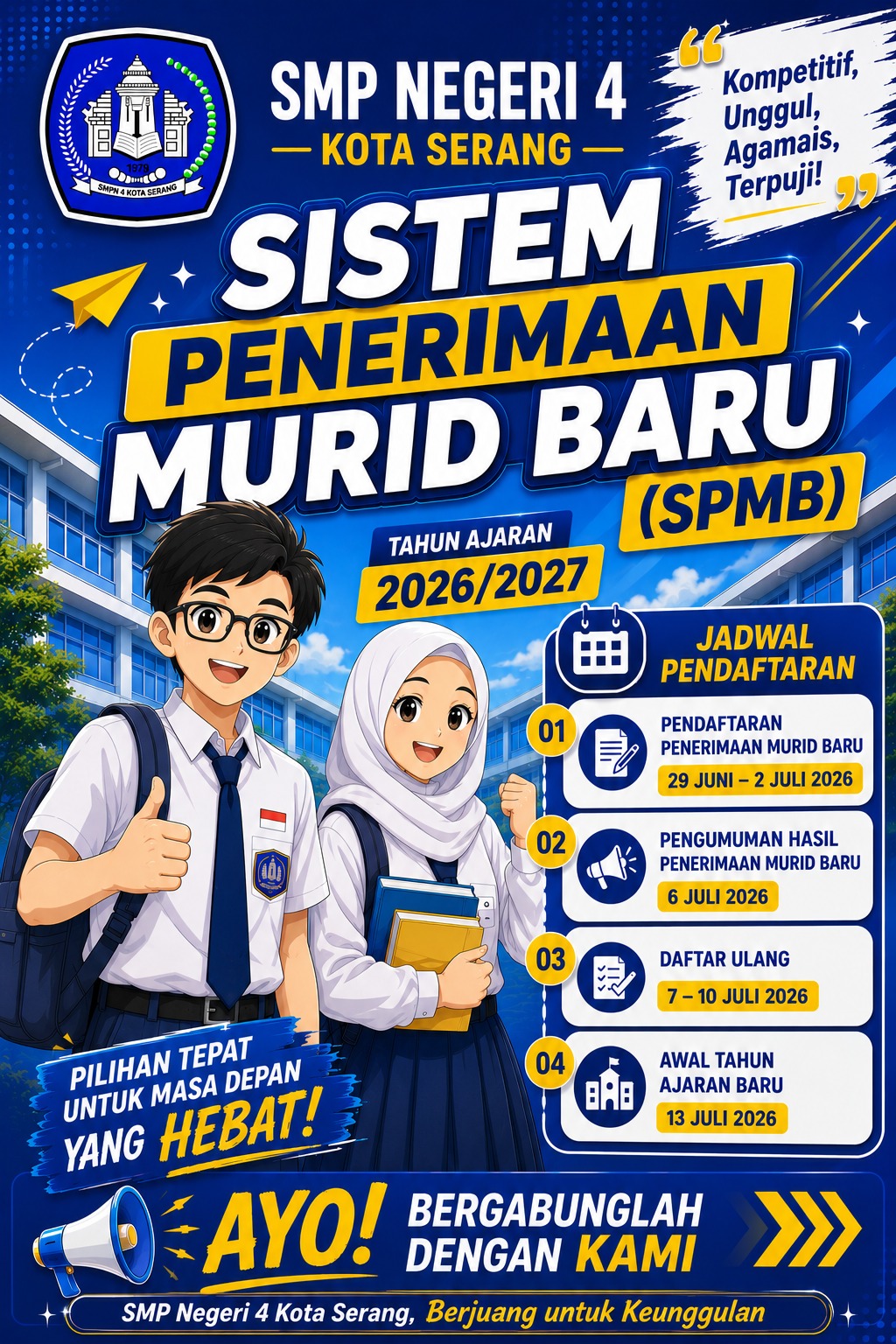 SPMB SMP Negeri 4 Kota Serang Tahun Pelajaran 2026/2027